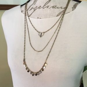 Layered gold necklace
